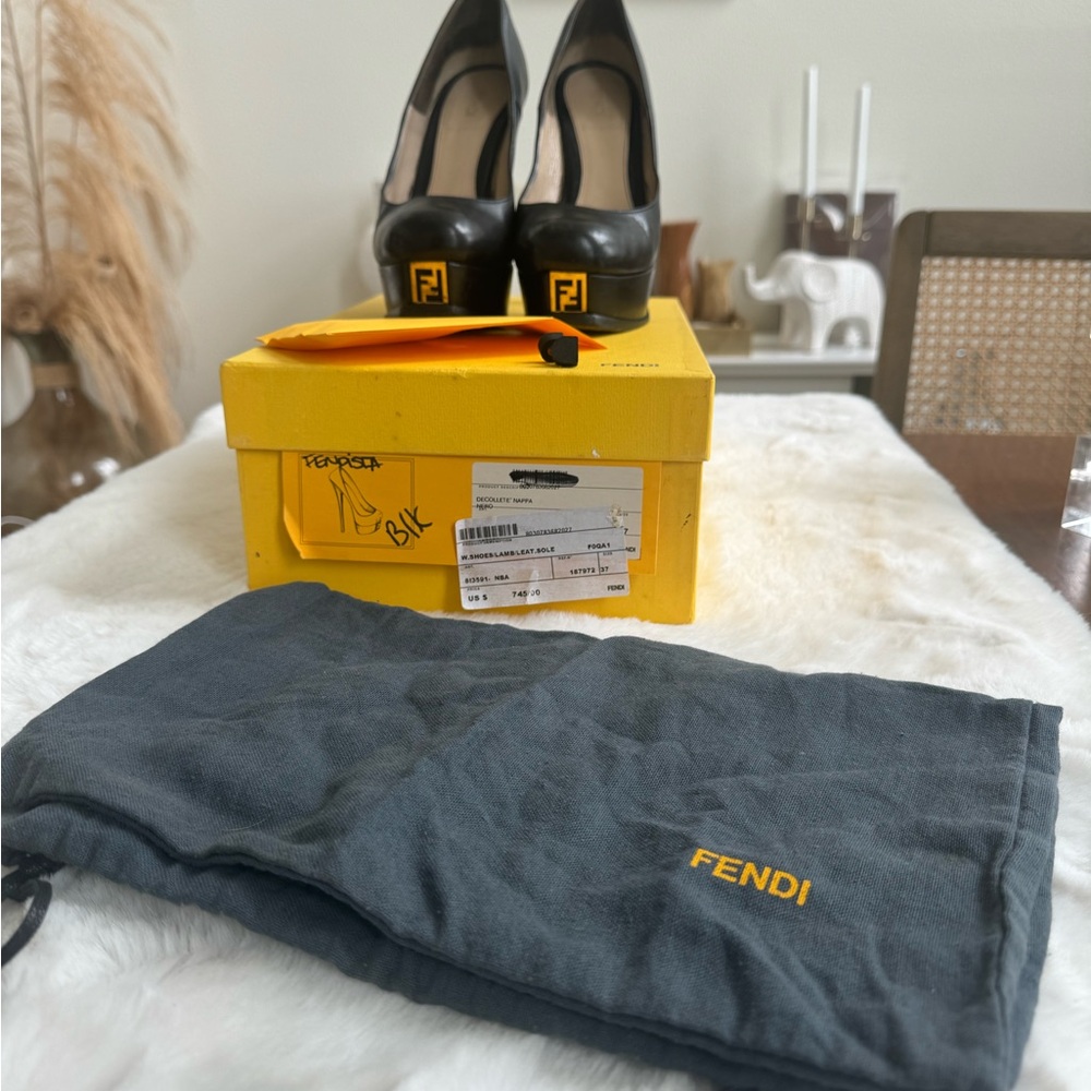 Fendi Lamb Leather Stiletto Platform